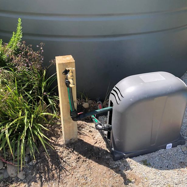 Closed faucet attached to an irrigation pump