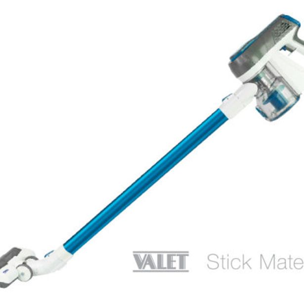 Blue and white wireless vacuum